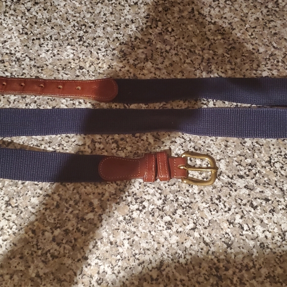 COPY - Coach linen/leather belt 42 length vintage blue - Picture 3 of 4